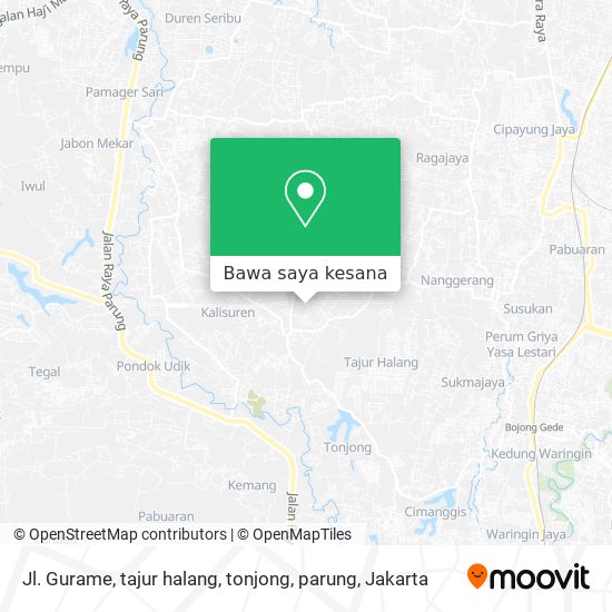 Peta Jl. Gurame, tajur halang, tonjong, parung