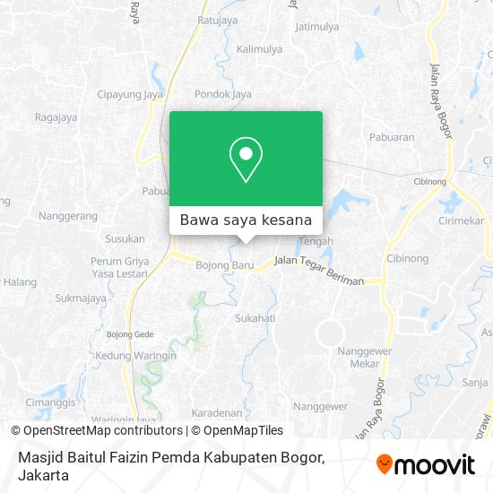 Peta Masjid Baitul Faizin Pemda Kabupaten Bogor