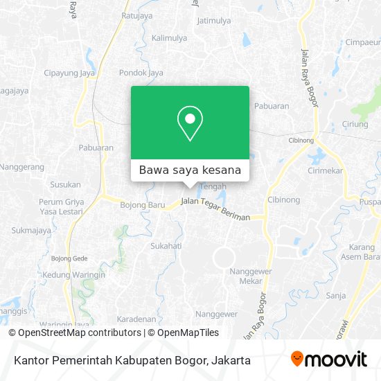 Peta Kantor Pemerintah Kabupaten Bogor
