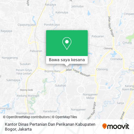 Peta Kantor Dinas Pertanian Dan Perikanan Kabupaten Bogor