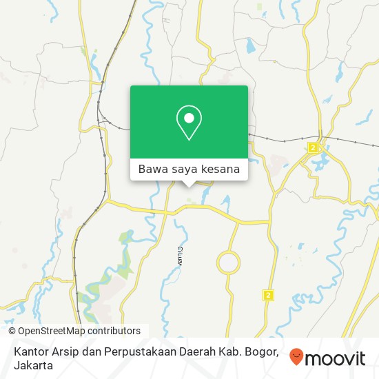 Peta Kantor Arsip dan Perpustakaan Daerah Kab. Bogor