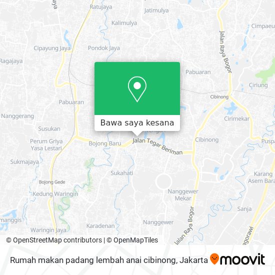 Peta Rumah makan padang lembah anai cibinong