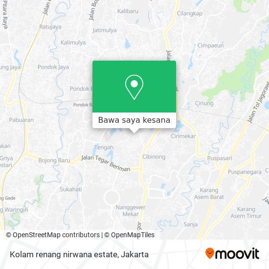 Peta Kolam renang nirwana estate