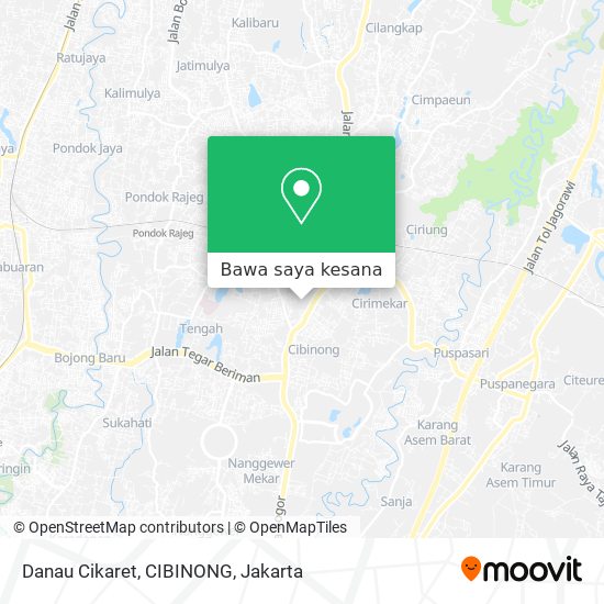 Peta Danau Cikaret, CIBINONG