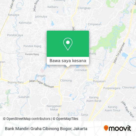 Peta Bank Mandiri Graha Cibinong Bogor