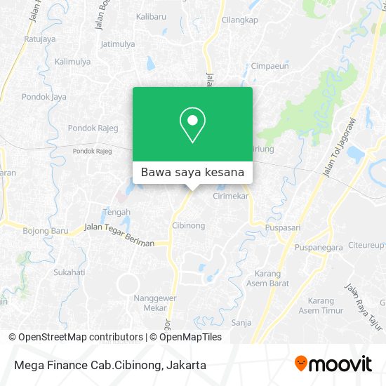 Peta Mega Finance Cab.Cibinong