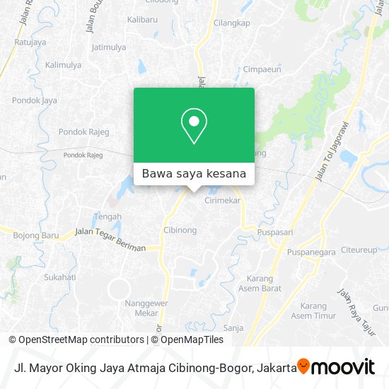 Peta Jl. Mayor Oking Jaya Atmaja Cibinong-Bogor