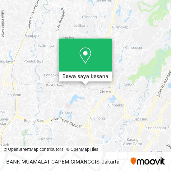 Peta BANK MUAMALAT CAPEM CIMANGGIS
