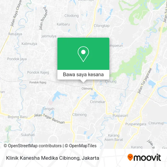 Peta Klinik Kanesha Medika Cibinong