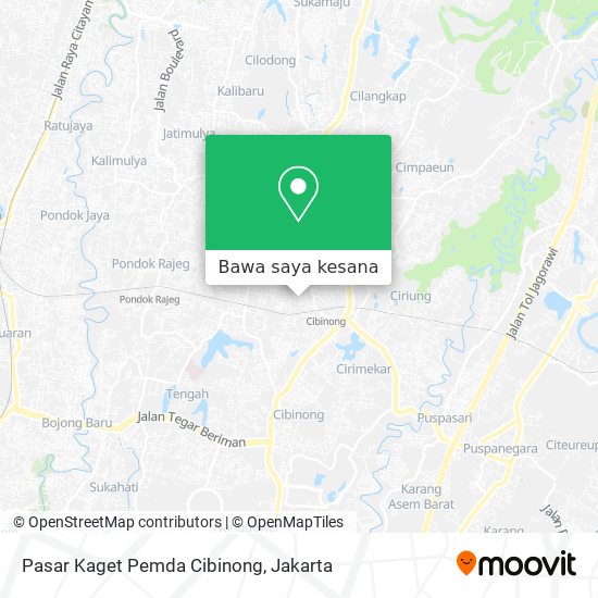 Peta Pasar Kaget Pemda Cibinong