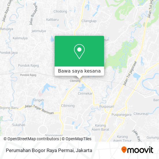 Peta Perumahan Bogor Raya Permai