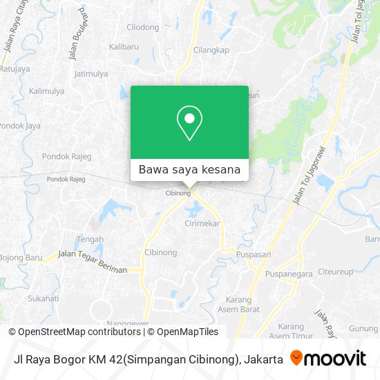 Peta Jl Raya Bogor KM 42(Simpangan Cibinong)
