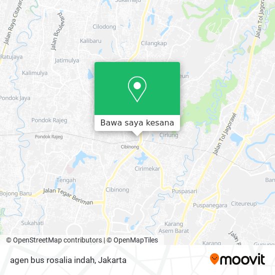 Peta agen bus rosalia indah