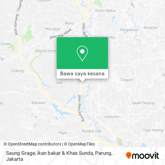 Peta Saung Grage, ikan bakar & Khas Sunda, Parung