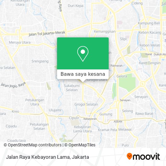 Peta Jalan Raya Kebayoran Lama