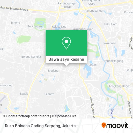 Peta Ruko Bolsena Gading Serpong