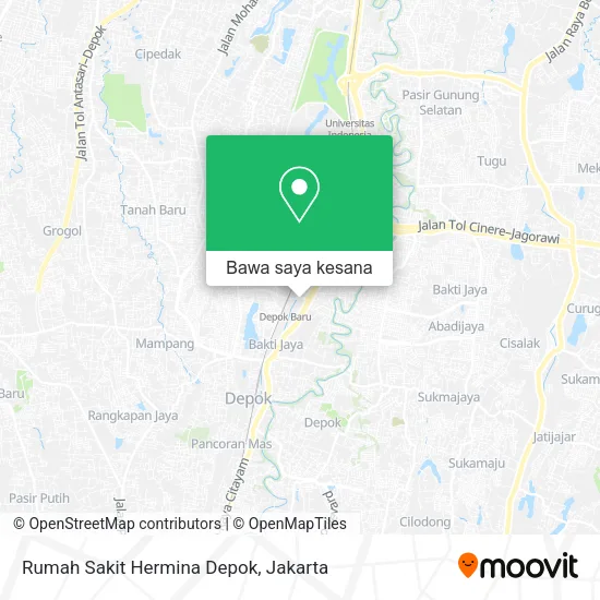 Peta Rumah Sakit Hermina Depok