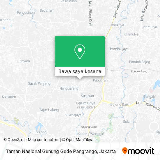 Peta Taman Nasional Gunung Gede Pangrango
