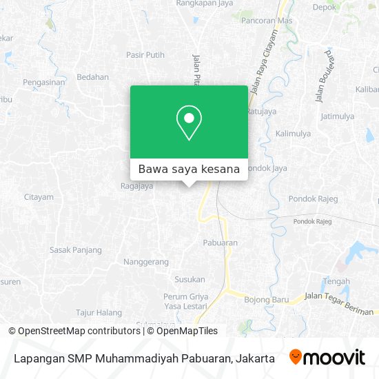 Peta Lapangan SMP Muhammadiyah Pabuaran