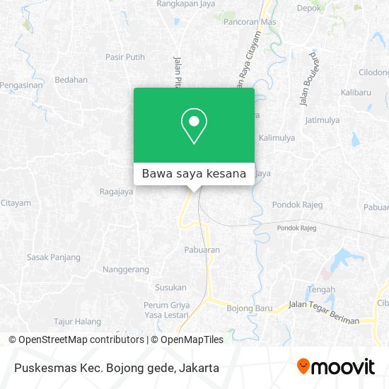 Peta Puskesmas Kec. Bojong gede