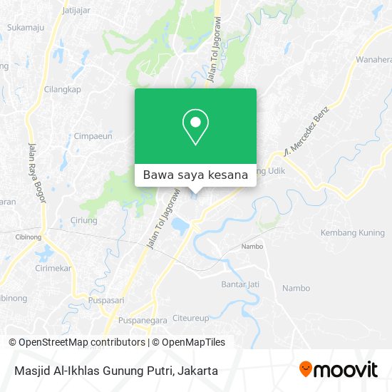 Peta Masjid Al-Ikhlas Gunung Putri