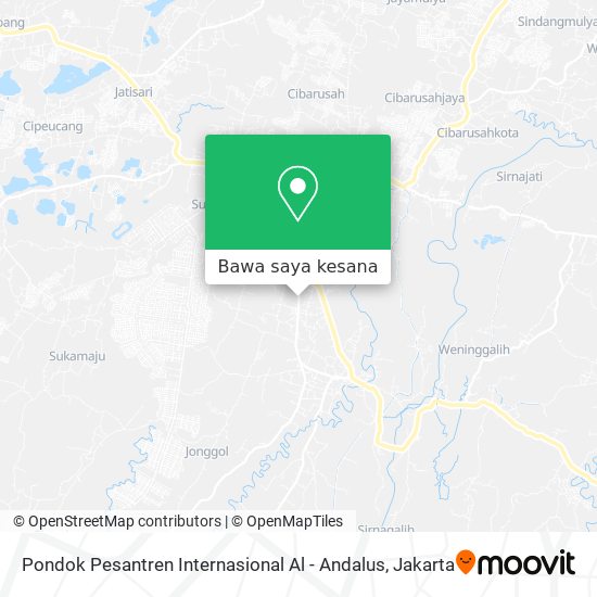 Peta Pondok Pesantren Internasional Al - Andalus