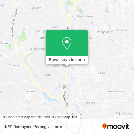 Peta KFC Ramayana Parung