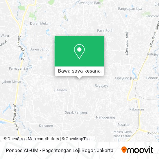 Peta Ponpes AL-UM - Pagentongan Loji Bogor