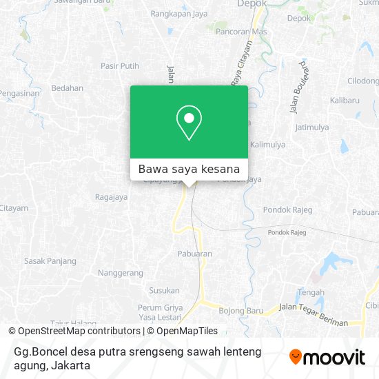 Peta Gg.Boncel desa putra srengseng sawah lenteng agung