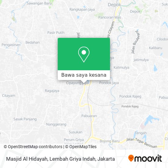 Peta Masjid Al Hidayah, Lembah Griya Indah