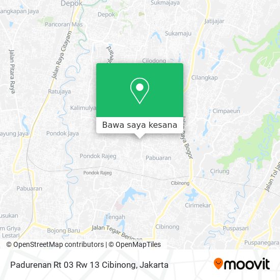 Peta Padurenan Rt 03 Rw 13 Cibinong