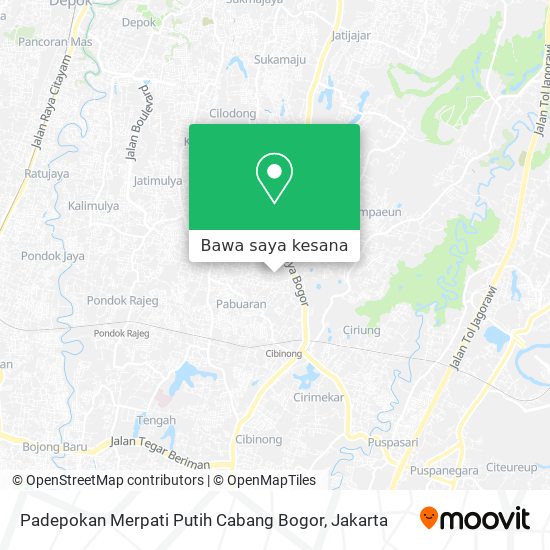 Peta Padepokan Merpati Putih Cabang Bogor