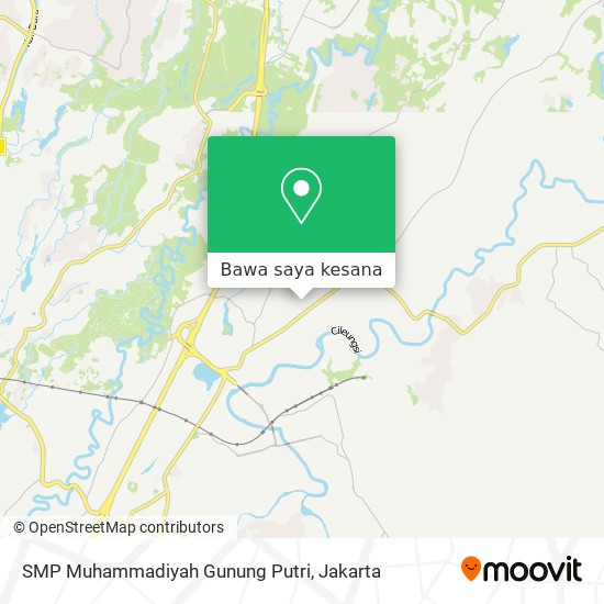 Peta SMP Muhammadiyah Gunung Putri