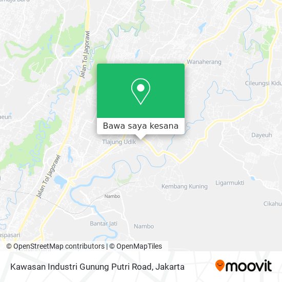 Peta Kawasan Industri Gunung Putri Road