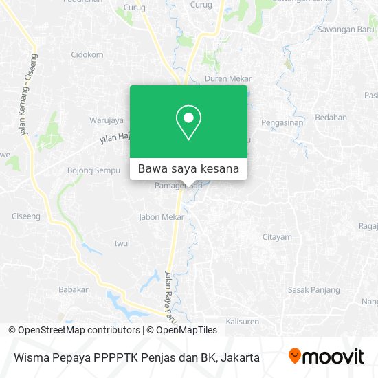 Peta Wisma Pepaya PPPPTK Penjas dan BK