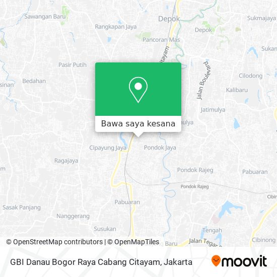 Peta GBI Danau Bogor Raya Cabang Citayam