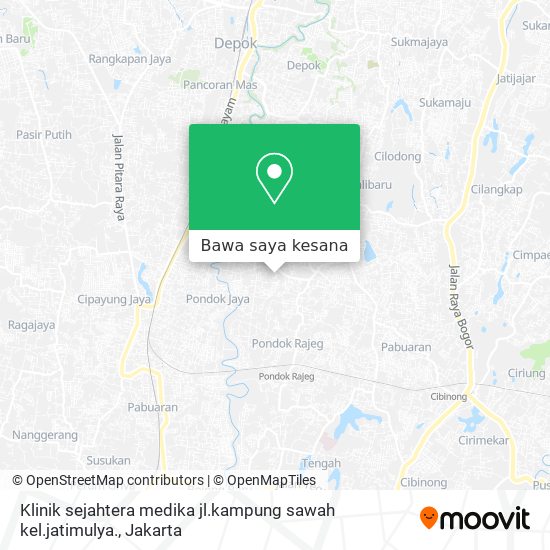 Peta Klinik sejahtera medika jl.kampung sawah kel.jatimulya.