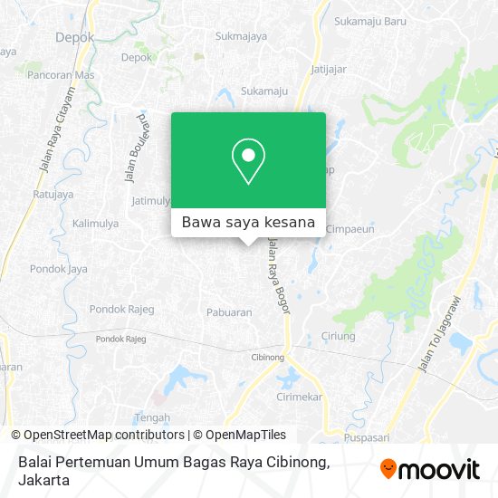 Peta Balai Pertemuan Umum Bagas Raya Cibinong