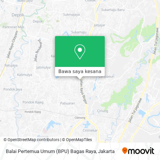 Peta Balai Pertemua  Umum (BPU) Bagas Raya