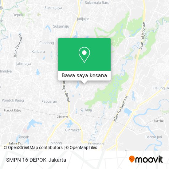 Peta SMPN 16 DEPOK