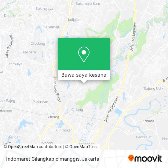 Peta Indomaret Cilangkap cimanggis
