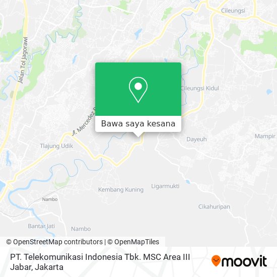 Peta PT. Telekomunikasi Indonesia Tbk. MSC Area III Jabar