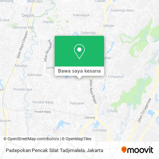 Peta Padepokan Pencak Silat Tadjimalela