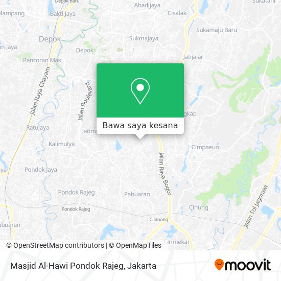 Peta Masjid Al-Hawi Pondok Rajeg