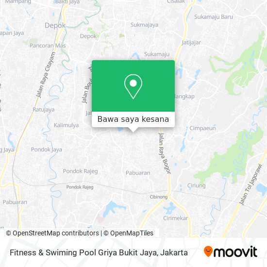 Peta Fitness & Swiming Pool Griya Bukit Jaya