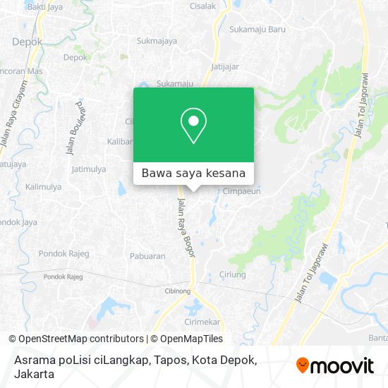 Peta Asrama poLisi ciLangkap, Tapos, Kota Depok