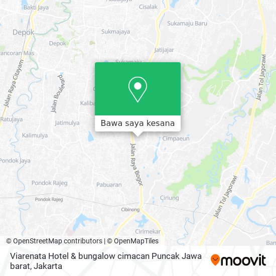 Peta Viarenata Hotel & bungalow cimacan Puncak Jawa barat