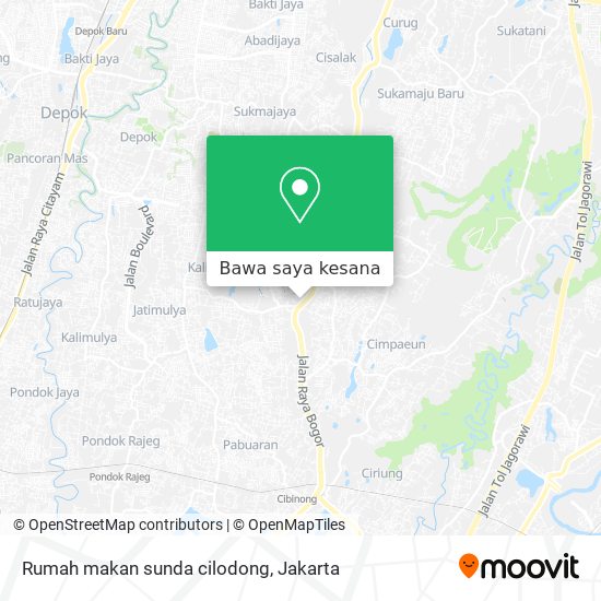 Peta Rumah makan sunda cilodong