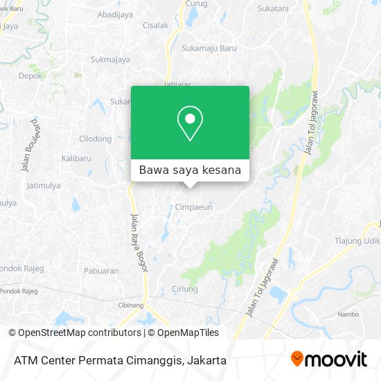 Peta ATM Center Permata Cimanggis