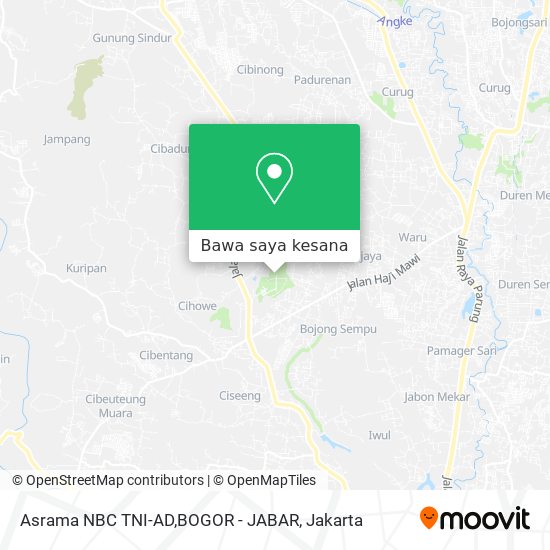 Peta Asrama NBC TNI-AD,BOGOR - JABAR